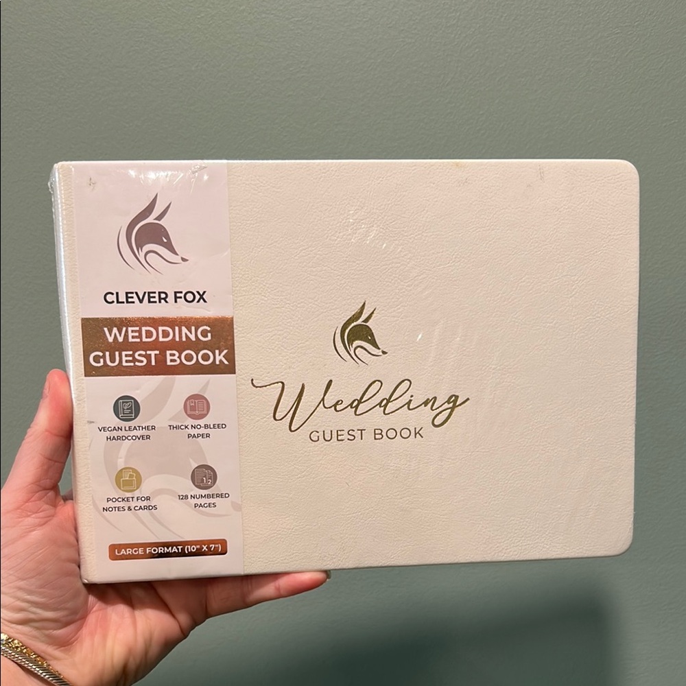 ✨BNWT - Clever Fox Wedding Guestbook for Notes, Wishes & Pictures✨ - Picture 7 of 8